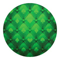 Green Playing Card Suits Pattern Print Round Blanket