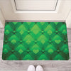 Green Playing Card Suits Pattern Print Rubber Doormat