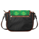 Green Playing Card Suits Pattern Print Saddle Bag