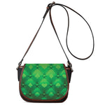 Green Playing Card Suits Pattern Print Saddle Bag