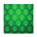 Green Playing Card Suits Pattern Print Silk Bandana