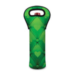 Green Playing Card Suits Pattern Print Single Neoprene Wine Tote