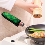 Green Playing Card Suits Pattern Print Skillet Handle Cover