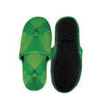 Green Playing Card Suits Pattern Print Slippers