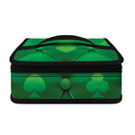 Green Playing Card Suits Pattern Print Small Lunch Bag