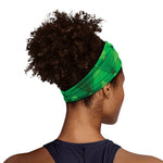 Green Playing Card Suits Pattern Print Sports Headband