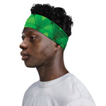 Green Playing Card Suits Pattern Print Sports Headband