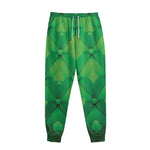 Green Playing Card Suits Pattern Print Sweatpants