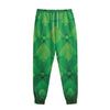 Green Playing Card Suits Pattern Print Sweatpants