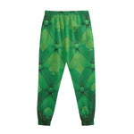 Green Playing Card Suits Pattern Print Sweatpants