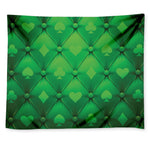 Green Playing Card Suits Pattern Print Tapestry