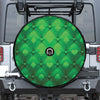 Green Playing Card Suits Pattern Print Tire Cover With Camera Hole