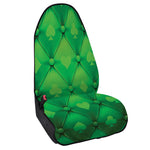 Green Playing Card Suits Pattern Print Waterproof Car Seat Cover