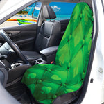 Green Playing Card Suits Pattern Print Waterproof Car Seat Cover