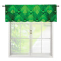 Green Playing Card Suits Pattern Print Window Valance