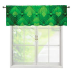 Green Playing Card Suits Pattern Print Window Valance