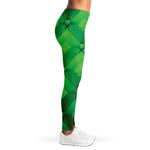 Green Playing Card Suits Pattern Print Women's Leggings