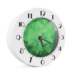 Green Polygonal Geometric Print Alarm Clock
