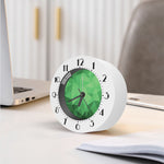 Green Polygonal Geometric Print Alarm Clock