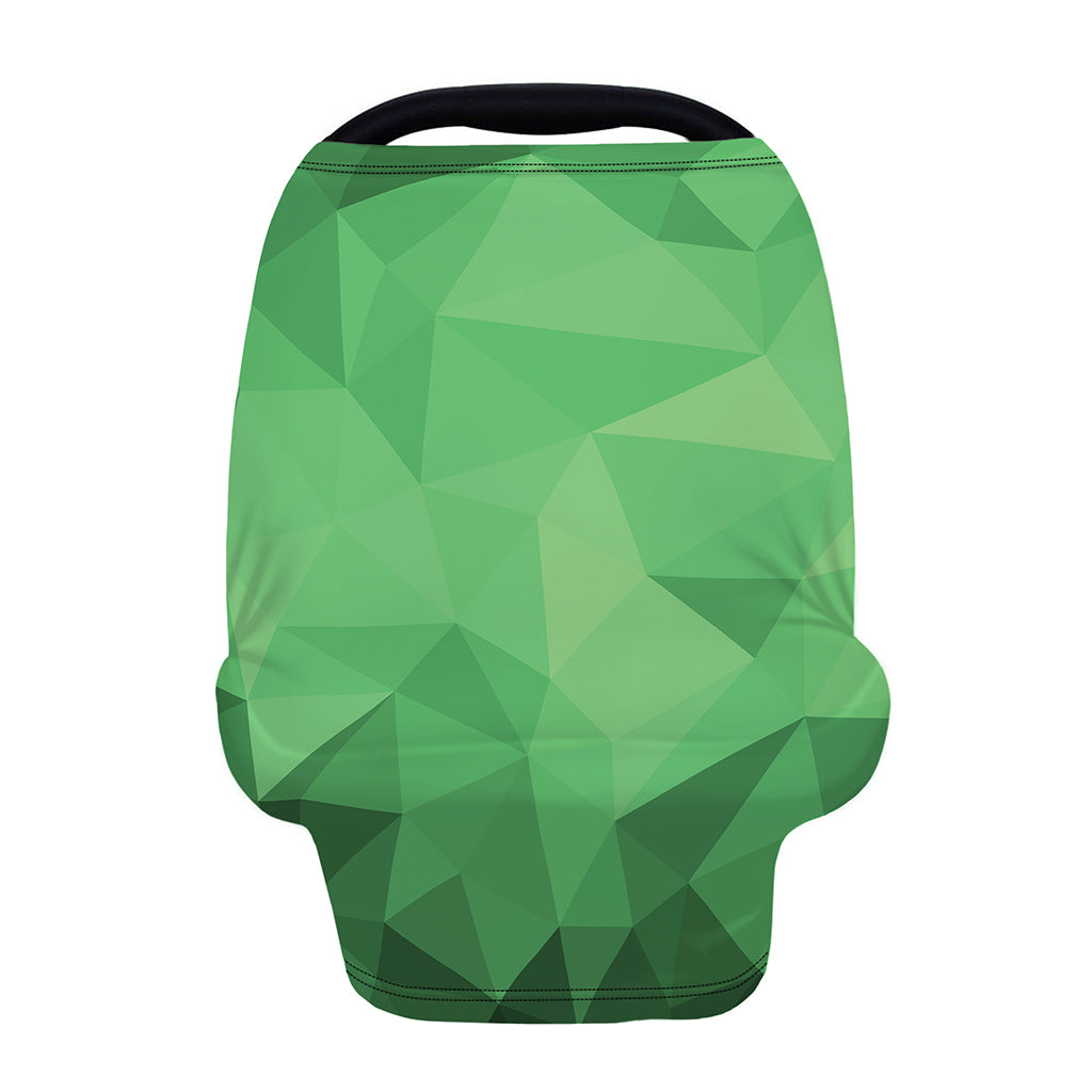 Green Polygonal Geometric Print Baby Seat Cover