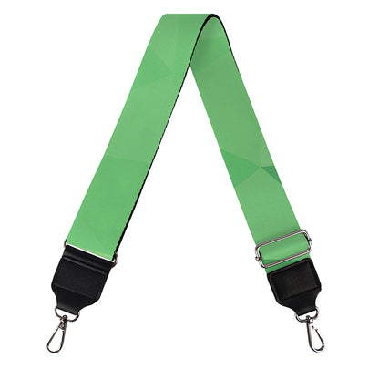 Green Polygonal Geometric Print Bag Strap