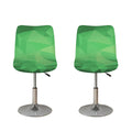Green Polygonal Geometric Print Bar Stool Covers