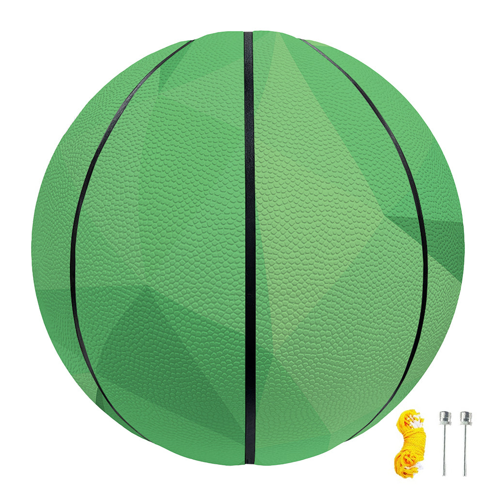 Green Polygonal Geometric Print Basketball