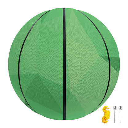 Green Polygonal Geometric Print Basketball