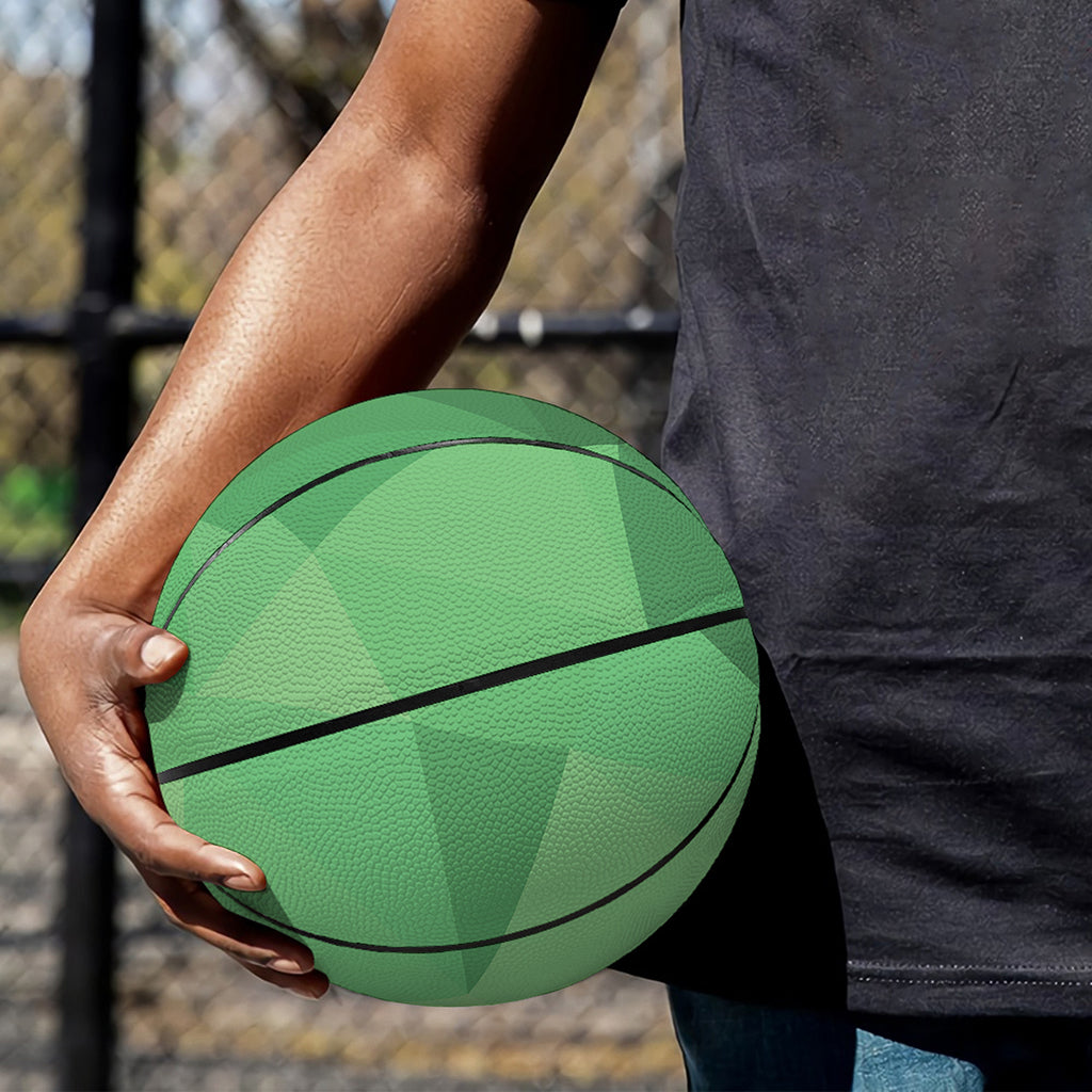 Green Polygonal Geometric Print Basketball