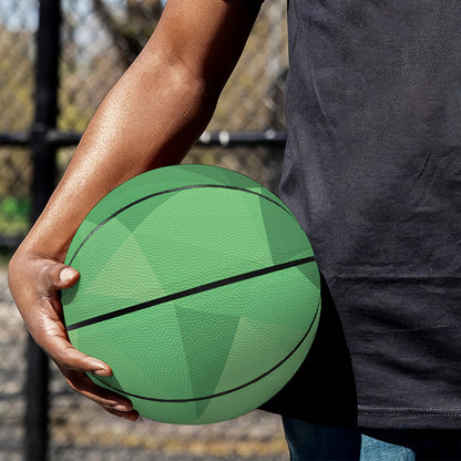 Green Polygonal Geometric Print Basketball