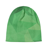 Green Polygonal Geometric Print Beanie