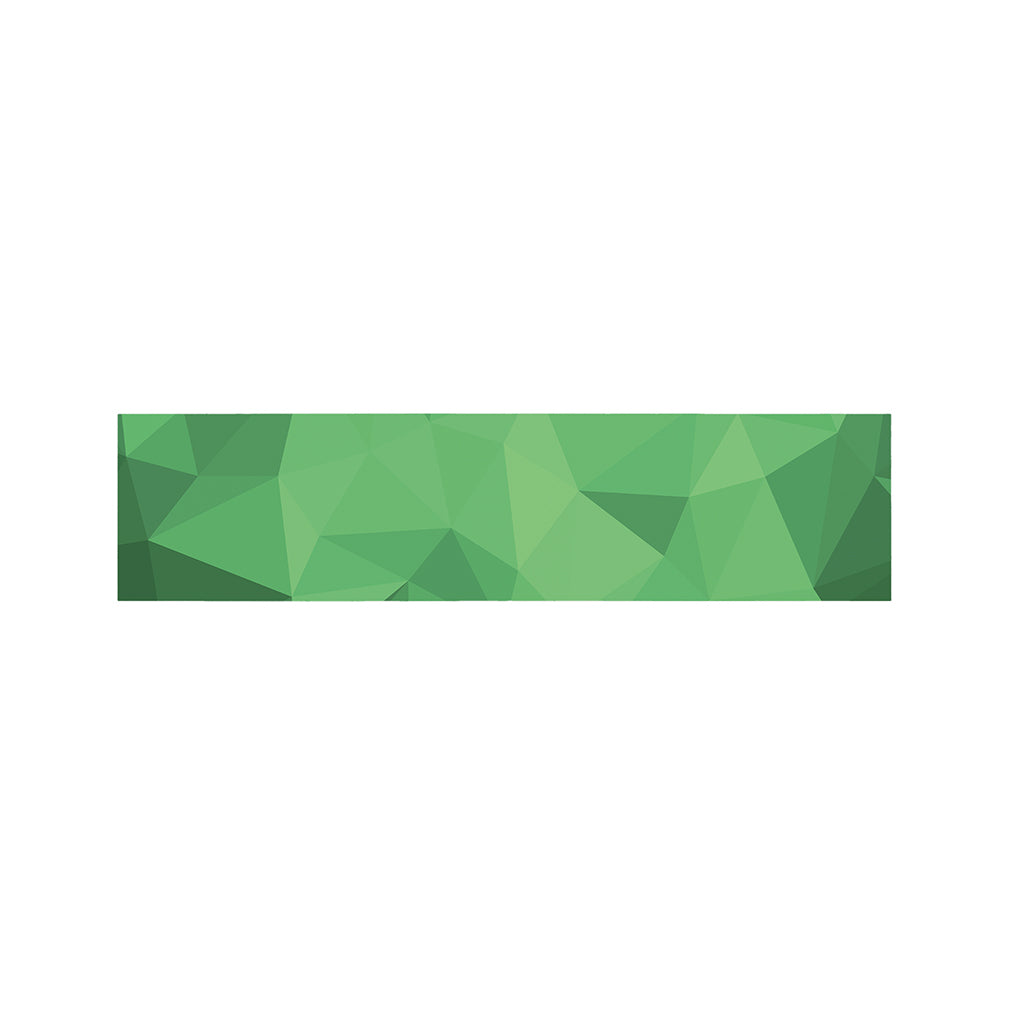 Green Polygonal Geometric Print Bed Runner