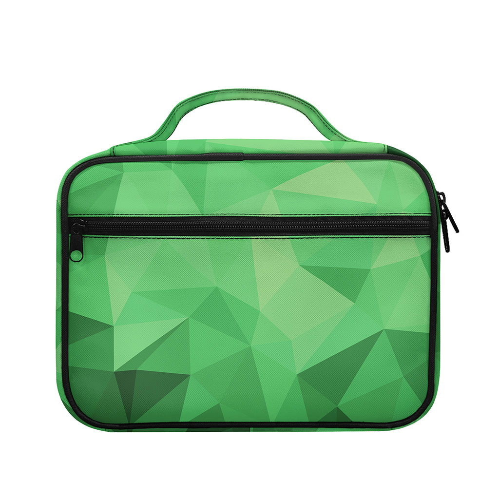 Green Polygonal Geometric Print Briefcase Bible Bag