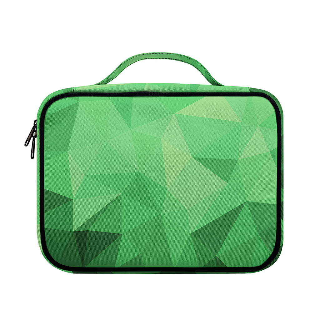 Green Polygonal Geometric Print Briefcase Bible Bag