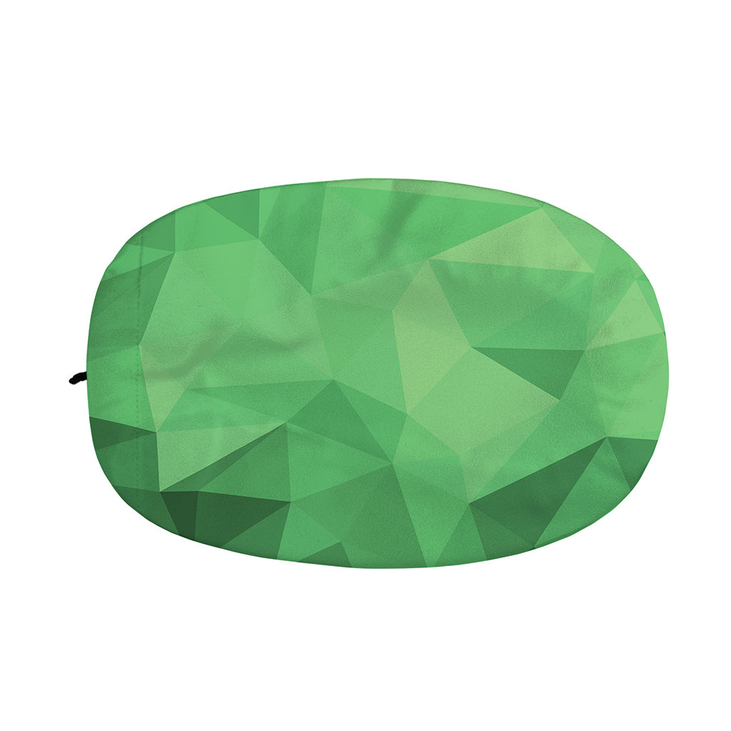 Green Polygonal Geometric Print Car Side Mirror Covers
