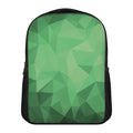 Green Polygonal Geometric Print Casual Backpack
