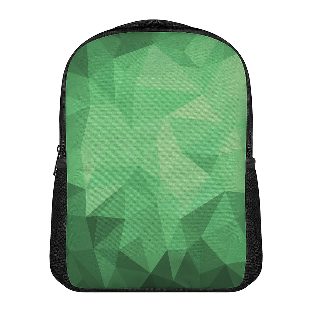 Green Polygonal Geometric Print Casual Backpack