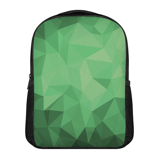 Green Polygonal Geometric Print Casual Backpack