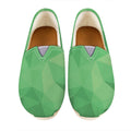 Green Polygonal Geometric Print Casual Shoes