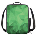 Green Polygonal Geometric Print Crossbody Lunch Bag