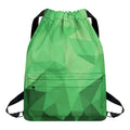 Green Polygonal Geometric Print Drawstring Backpack