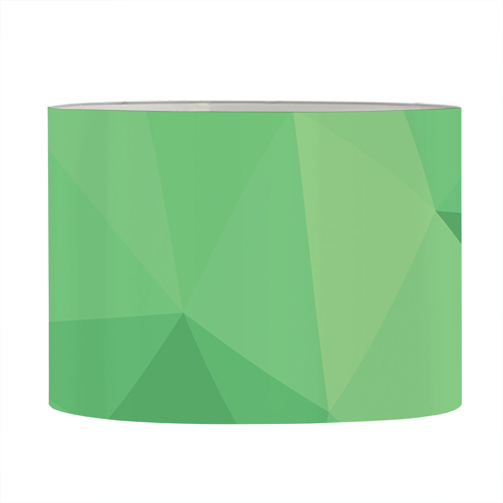 Green Polygonal Geometric Print Drum Lamp Shade