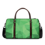 Green Polygonal Geometric Print Duffle Bag