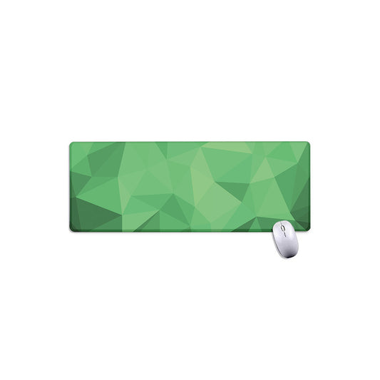 Green Polygonal Geometric Print Extended Mouse Pad