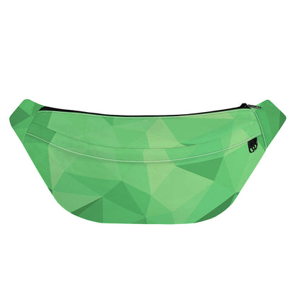 Green Polygonal Geometric Print Fanny Pack