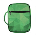 Green Polygonal Geometric Print Front Pocket Bible Bag
