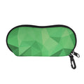 Green Polygonal Geometric Print Glasses Case