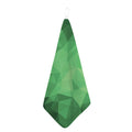 Green Polygonal Geometric Print Hand Towel