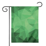 Green Polygonal Geometric Print House Flag