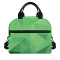 Green Polygonal Geometric Print Insulated Lunch Bag